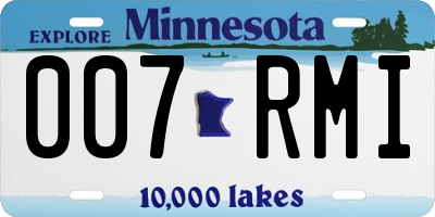 MN license plate 007RMI