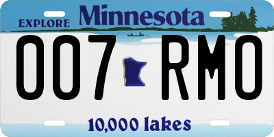 MN license plate 007RMO