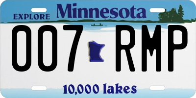 MN license plate 007RMP
