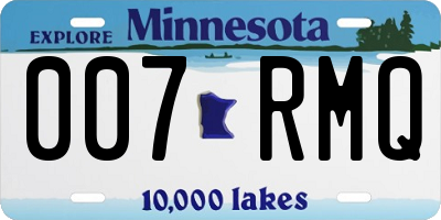 MN license plate 007RMQ