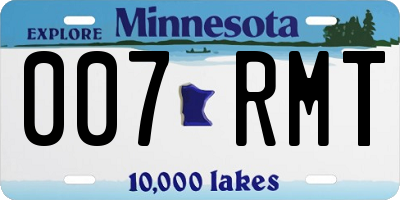 MN license plate 007RMT
