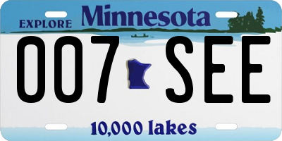 MN license plate 007SEE