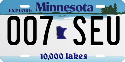 MN license plate 007SEU