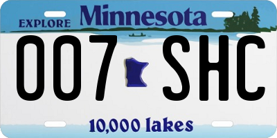 MN license plate 007SHC