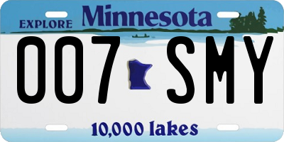 MN license plate 007SMY