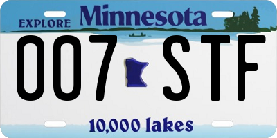 MN license plate 007STF