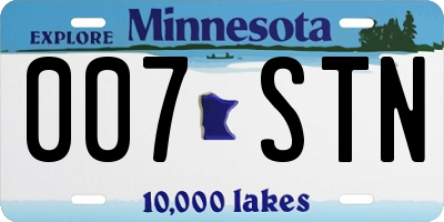 MN license plate 007STN