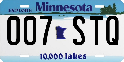 MN license plate 007STQ