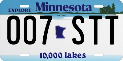 MN license plate 007STT