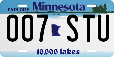 MN license plate 007STU