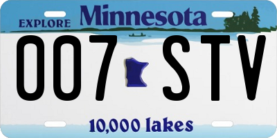 MN license plate 007STV