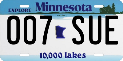 MN license plate 007SUE
