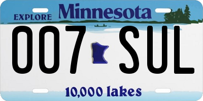MN license plate 007SUL