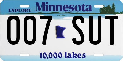 MN license plate 007SUT