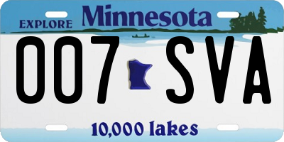 MN license plate 007SVA