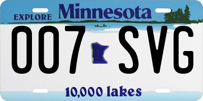 MN license plate 007SVG