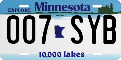 MN license plate 007SYB