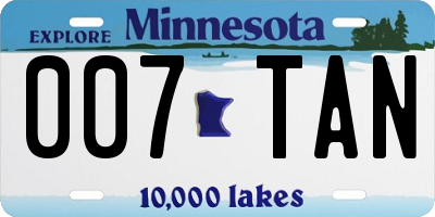 MN license plate 007TAN