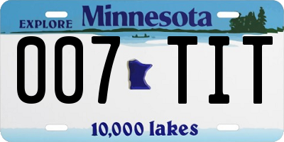 MN license plate 007TIT
