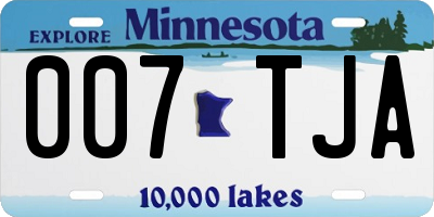 MN license plate 007TJA