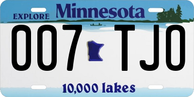 MN license plate 007TJO