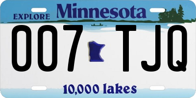 MN license plate 007TJQ