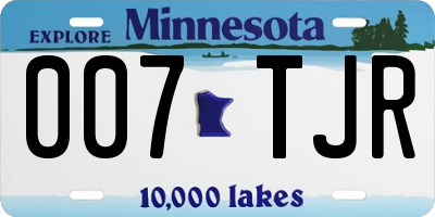 MN license plate 007TJR