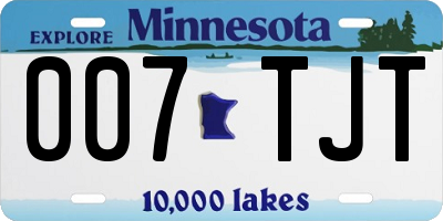 MN license plate 007TJT