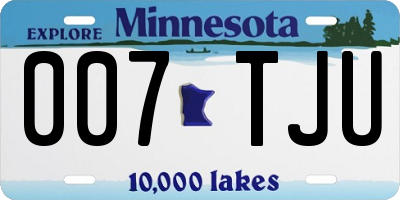 MN license plate 007TJU