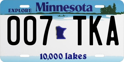 MN license plate 007TKA
