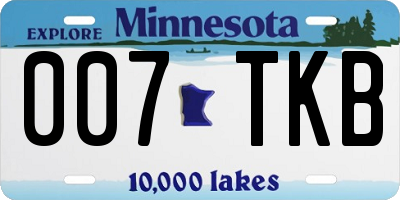 MN license plate 007TKB