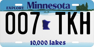 MN license plate 007TKH