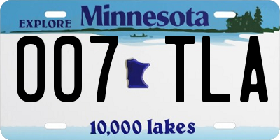 MN license plate 007TLA