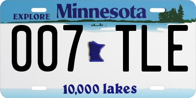 MN license plate 007TLE