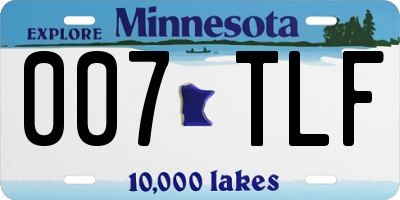 MN license plate 007TLF