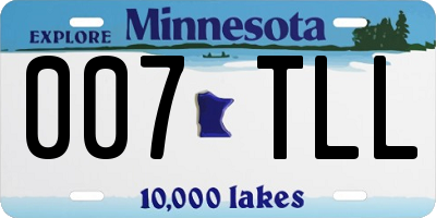 MN license plate 007TLL