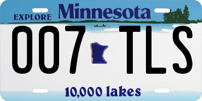 MN license plate 007TLS