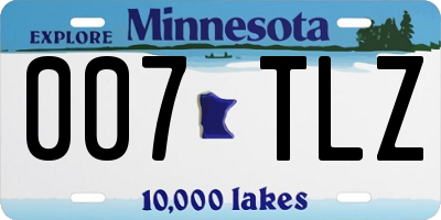 MN license plate 007TLZ