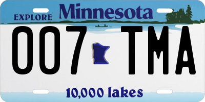 MN license plate 007TMA