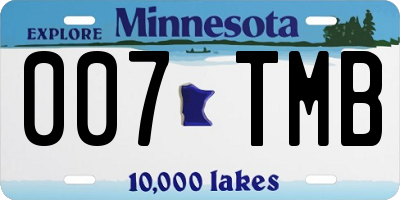 MN license plate 007TMB