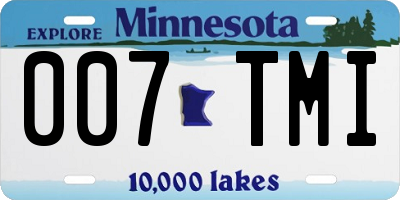 MN license plate 007TMI