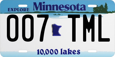 MN license plate 007TML