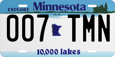 MN license plate 007TMN