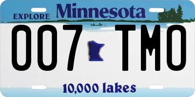 MN license plate 007TMO