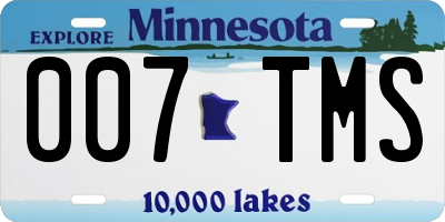 MN license plate 007TMS