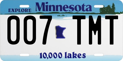 MN license plate 007TMT