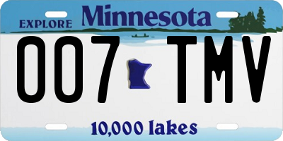MN license plate 007TMV