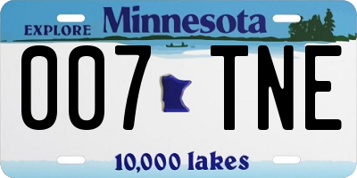 MN license plate 007TNE
