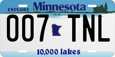 MN license plate 007TNL