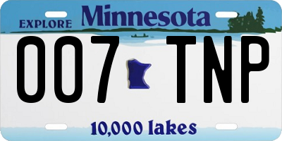 MN license plate 007TNP